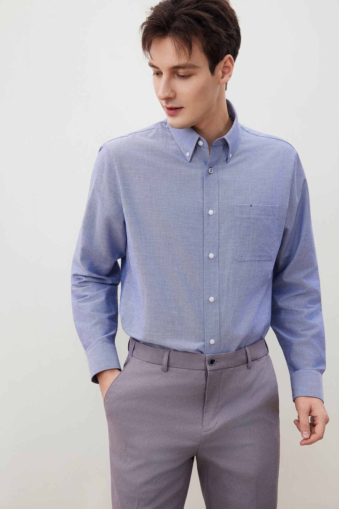 Wrinkle Free 長袖休閒恤衫