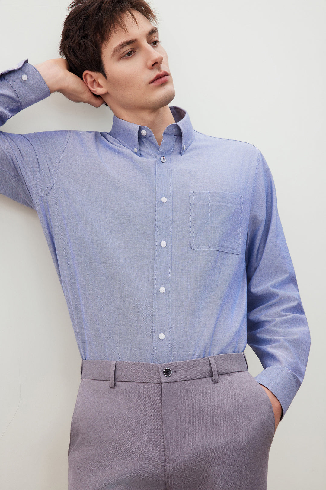 Wrinkle Free 長袖休閒恤衫