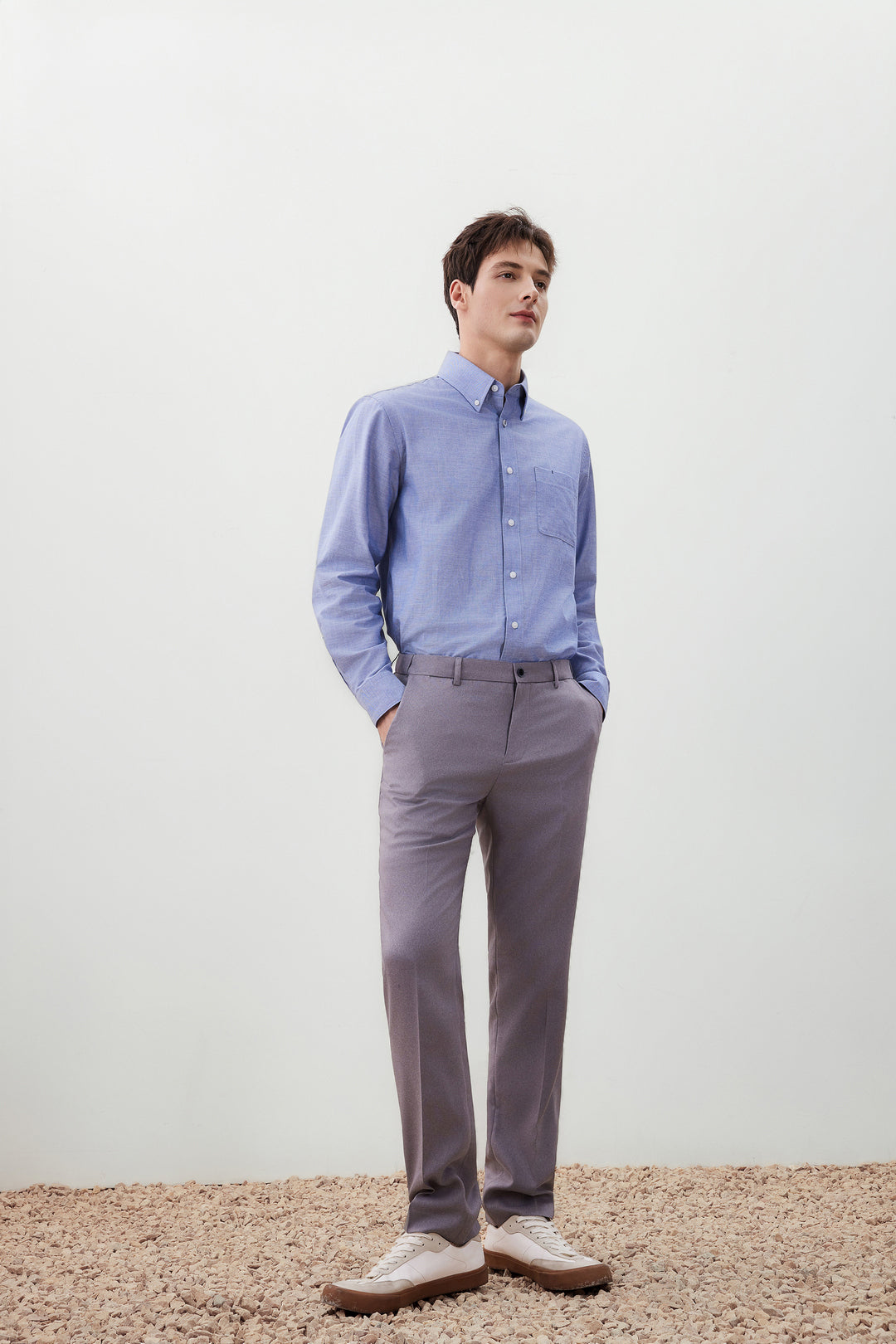 Wrinkle Free 長袖休閒恤衫