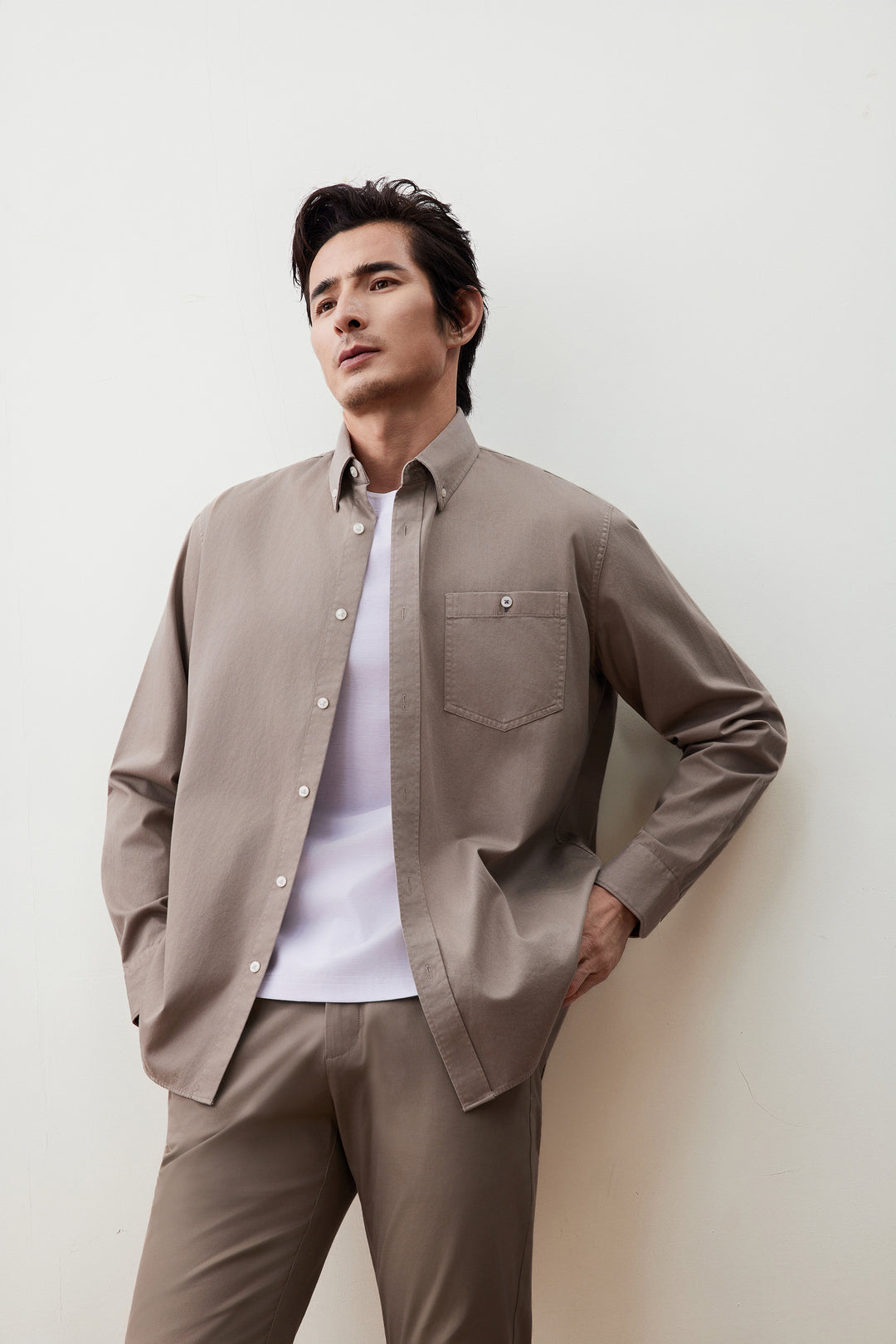 Pure Cotton 長袖休閒恤衫