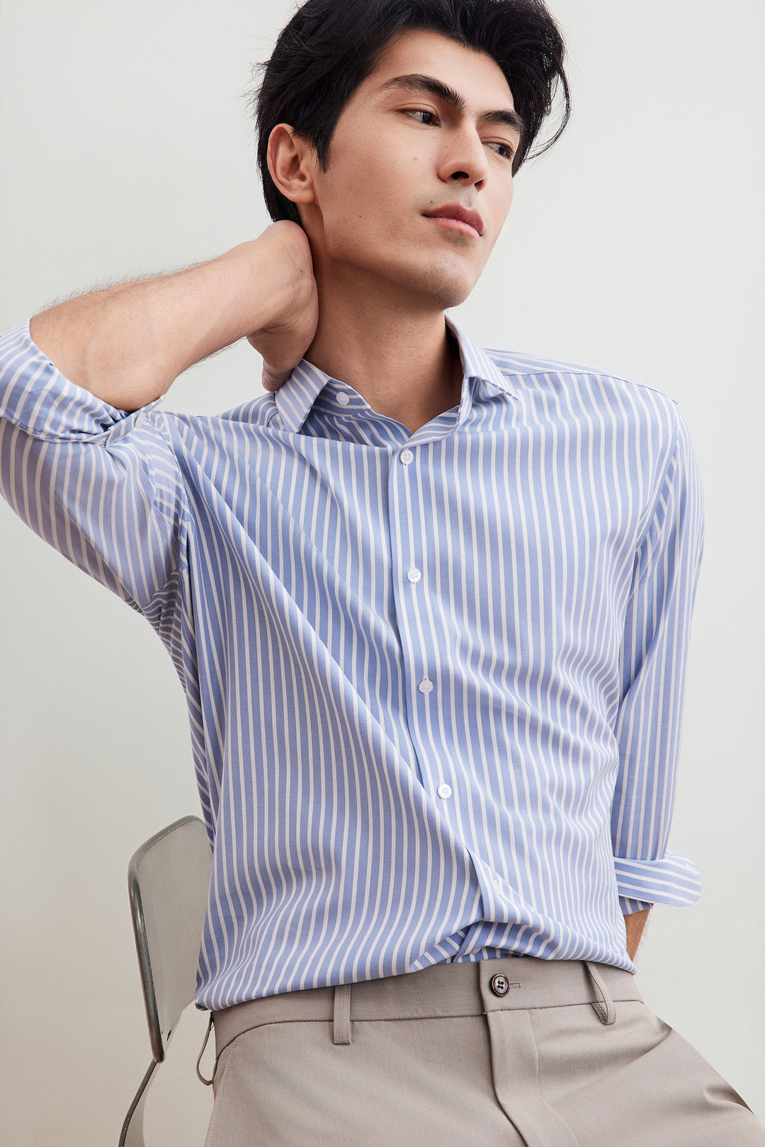 G2000 MAN-non-iron-long-sleeve-dress-shirt-56121332-Blue