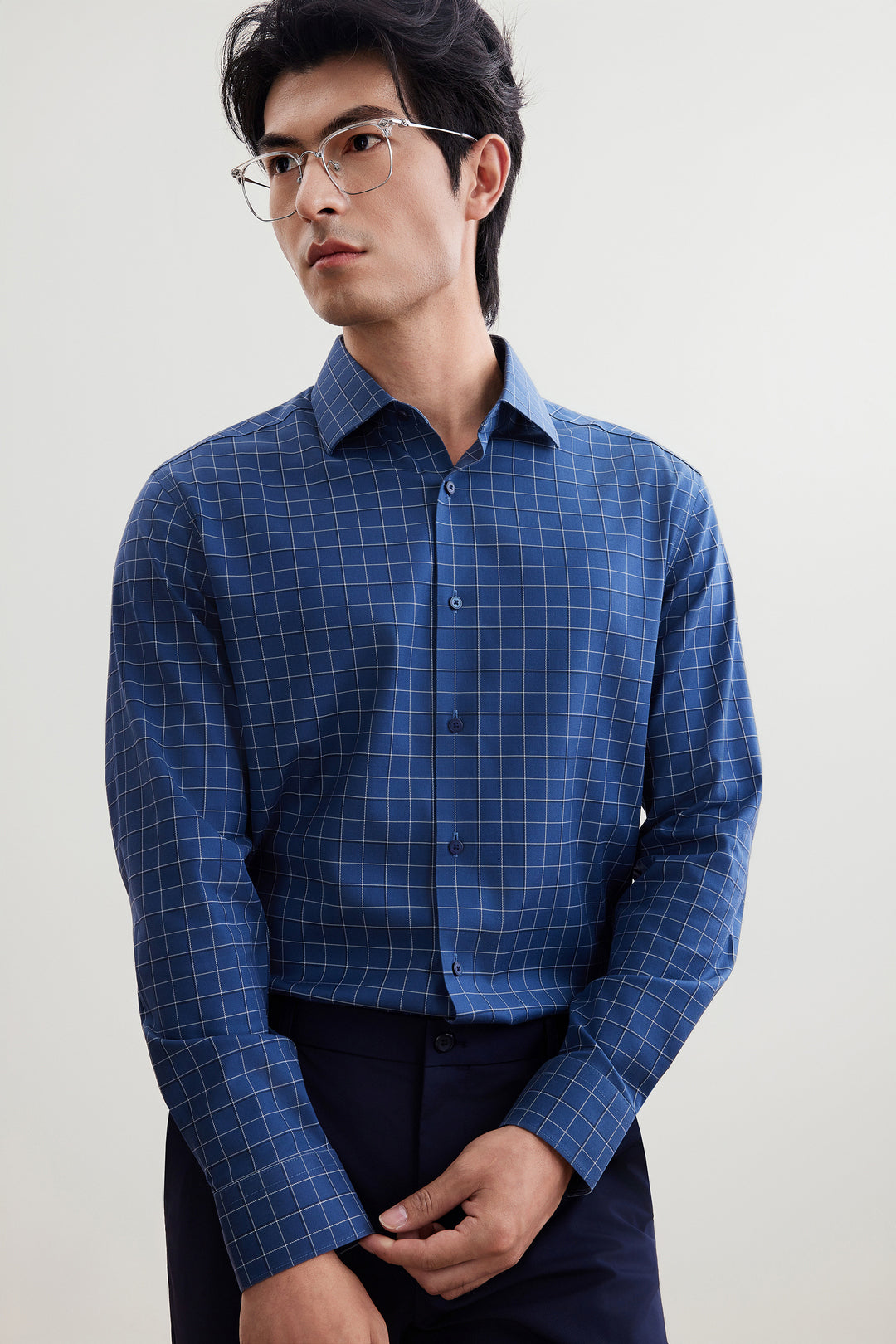 G2000 MAN-non-iron-long-sleeve-dress-shirt-56121352-Blue