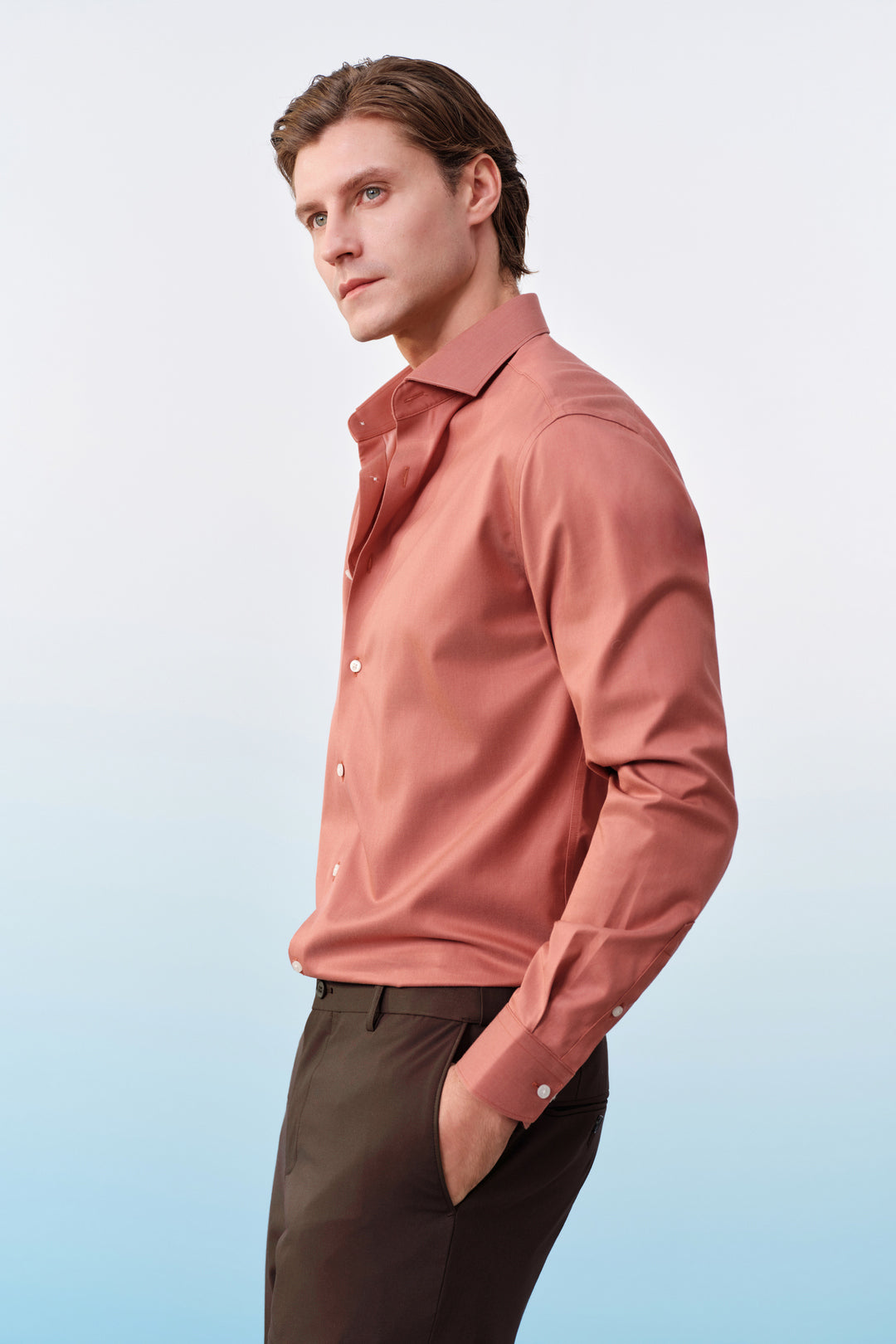 G2000 MAN-non-iron-long-sleeve-dress-shirt-56121511-Red