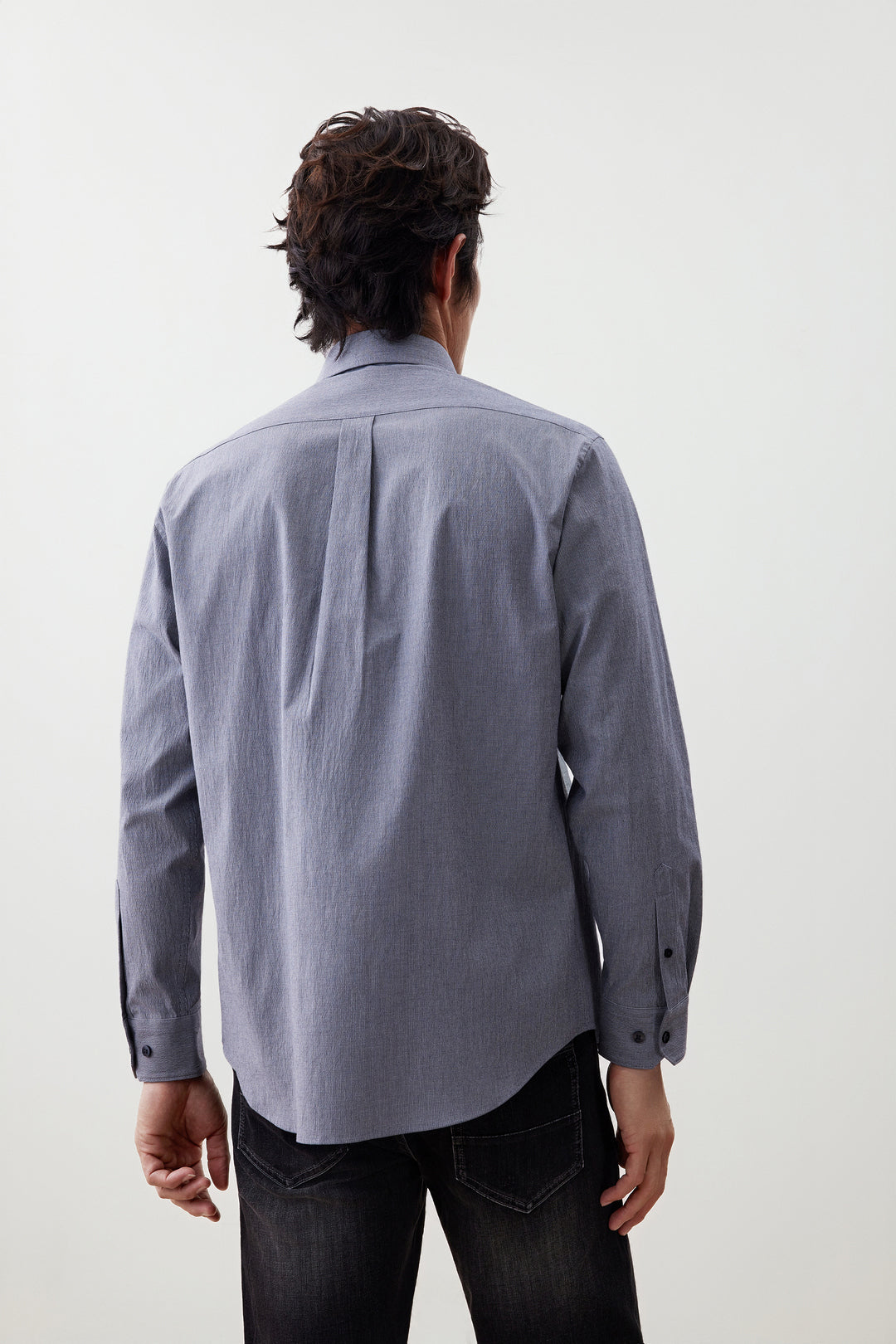 Seersucker 長袖休閒恤衫