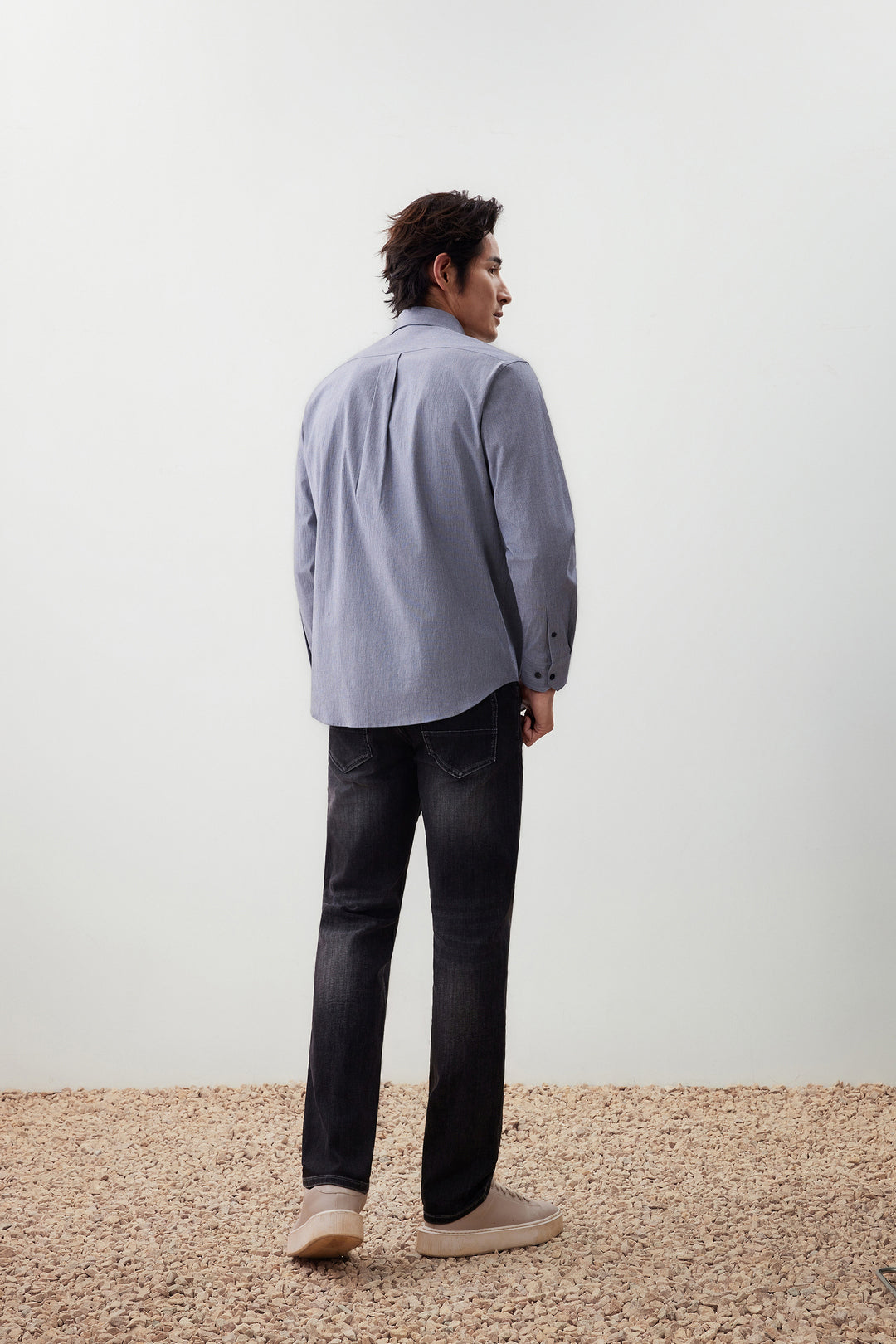 Seersucker 長袖休閒恤衫