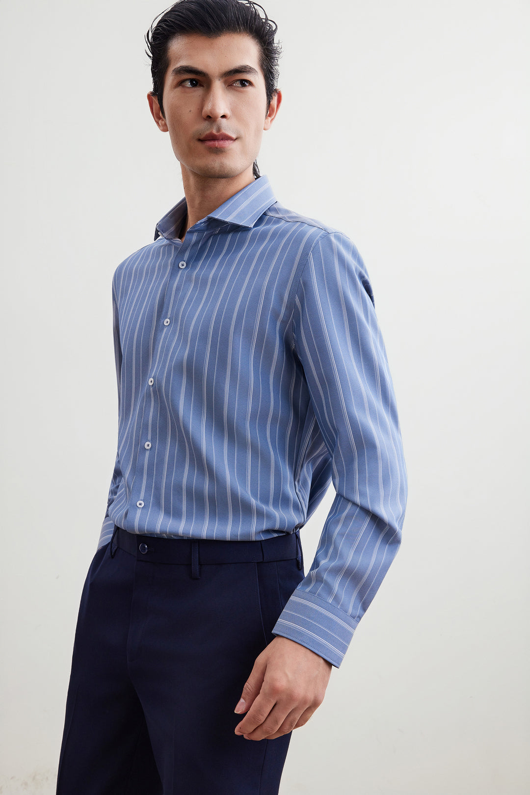 G2000 MAN-non-iron-long-sleeve-dress-shirt-56122062-Blue