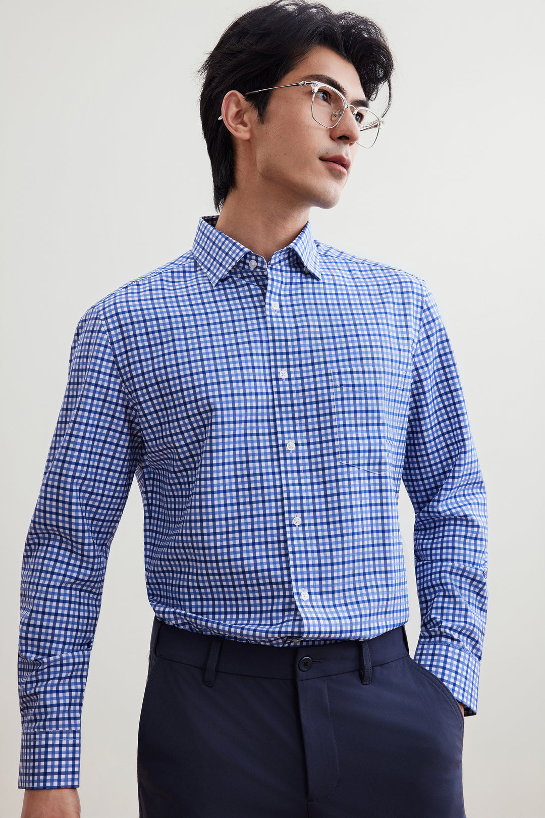 G2000 MAN-non-iron-long-sleeve-dress-shirt-56122092-Blue