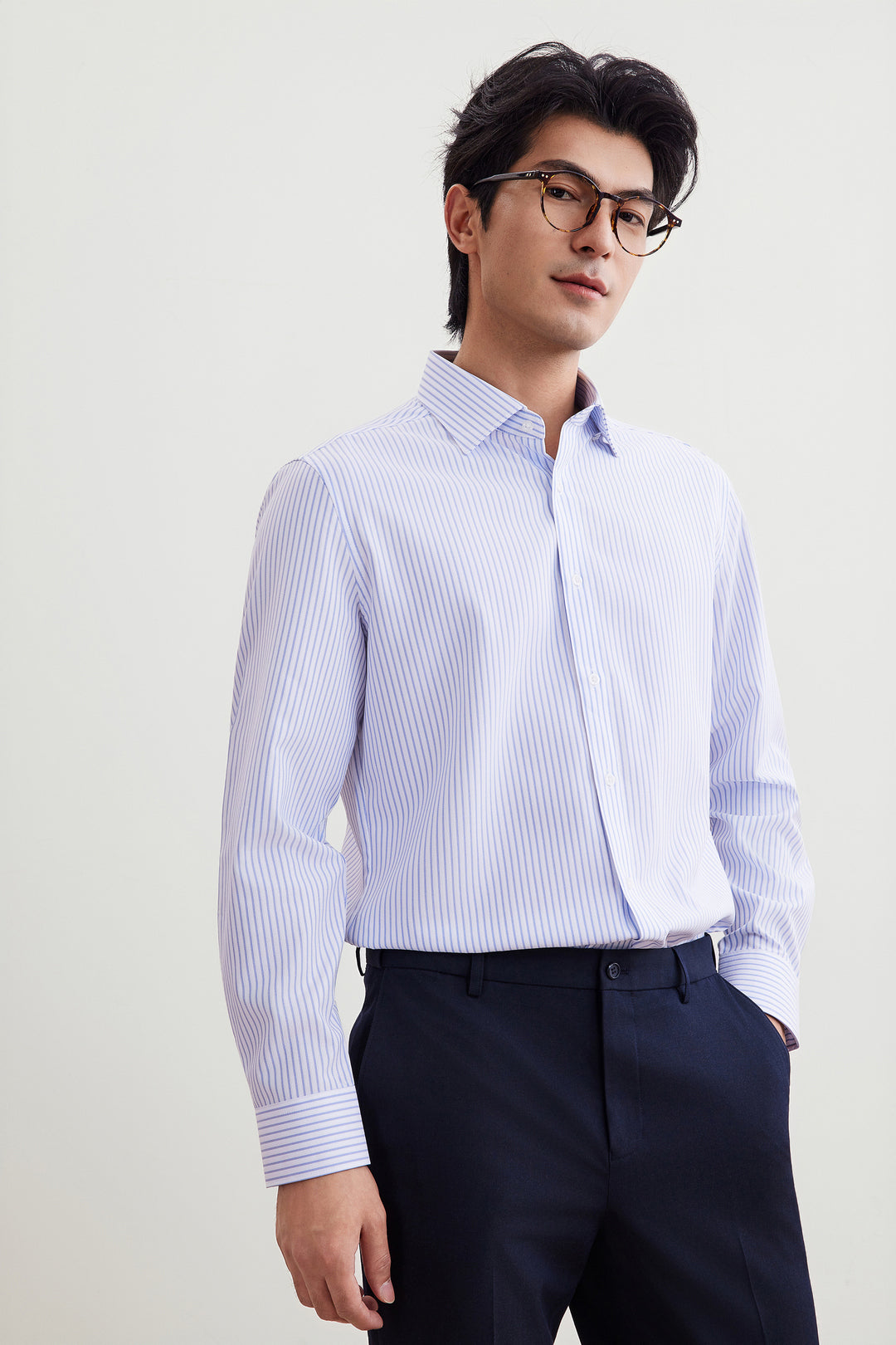 G2000 MAN-non-iron-long-sleeve-dress-shirt-56122102-Blue