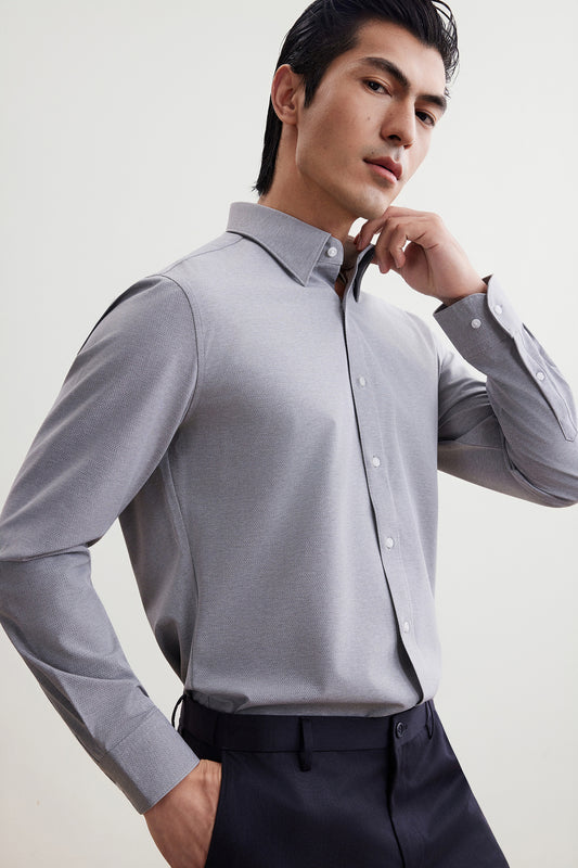 G2000 MAN-non-iron-long-sleeve-dress-shirt-56123262-Grey
