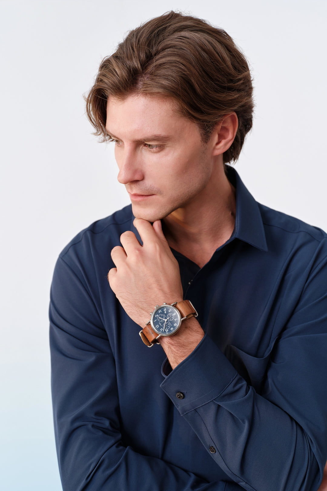 G2000 MAN-non-iron-long-sleeve-dress-shirt-56123282-Blue