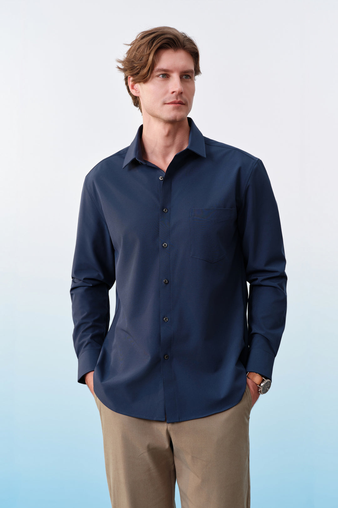 Non-Iron 長袖商務恤衫