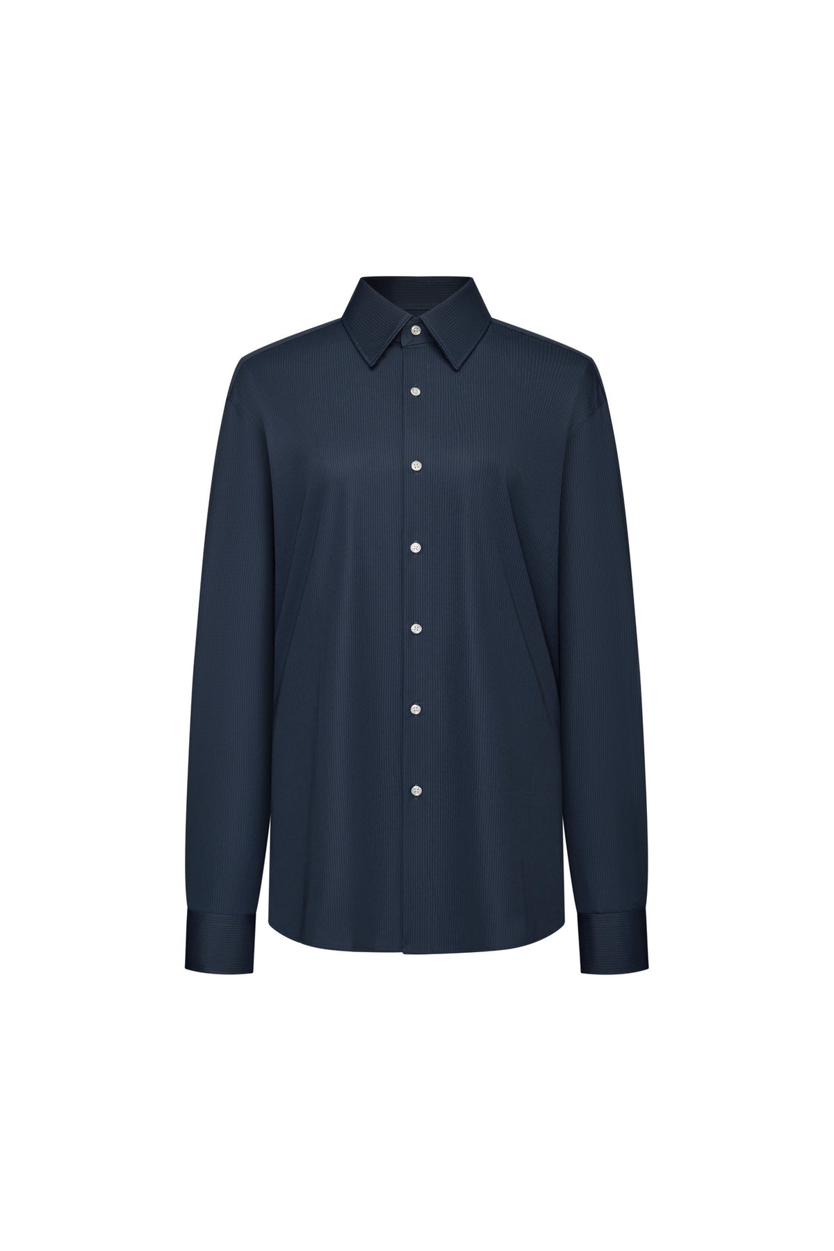 G2000 MAN-non-iron-textured-stripe-long-sleeve-dress-shirt-56123422-Blue