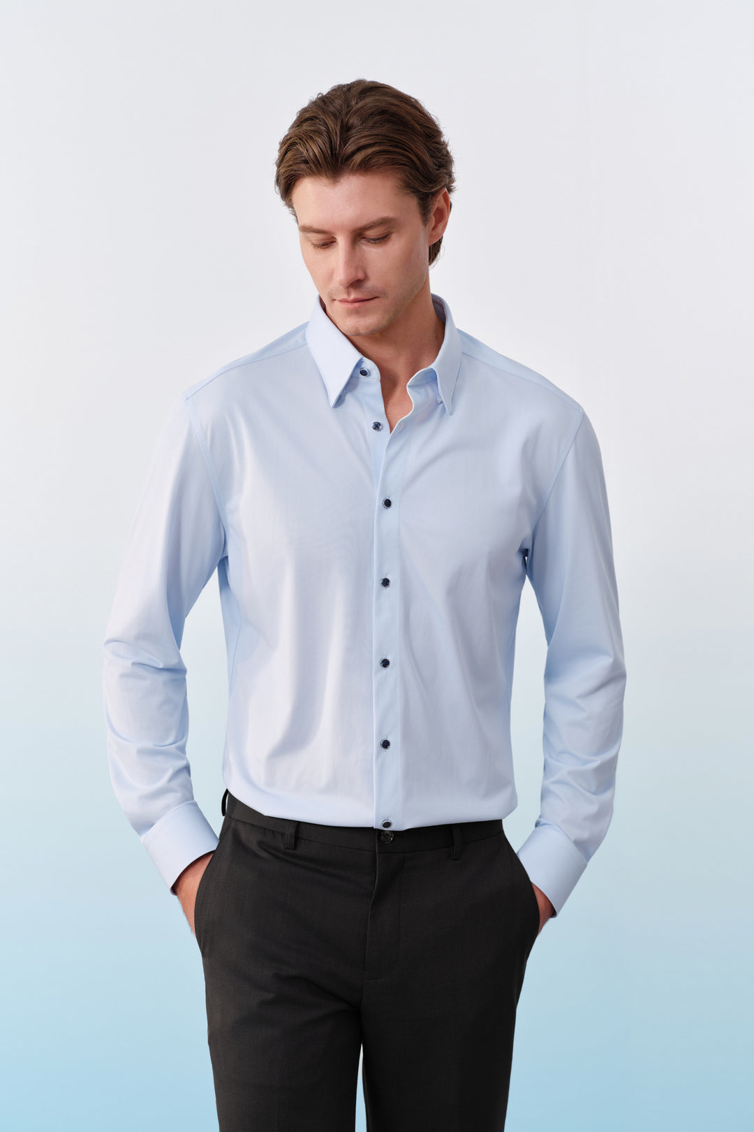 Non-Iron 長袖商務恤衫