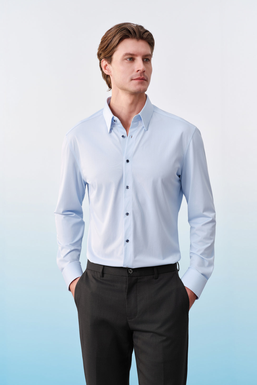 Non-Iron 長袖商務恤衫