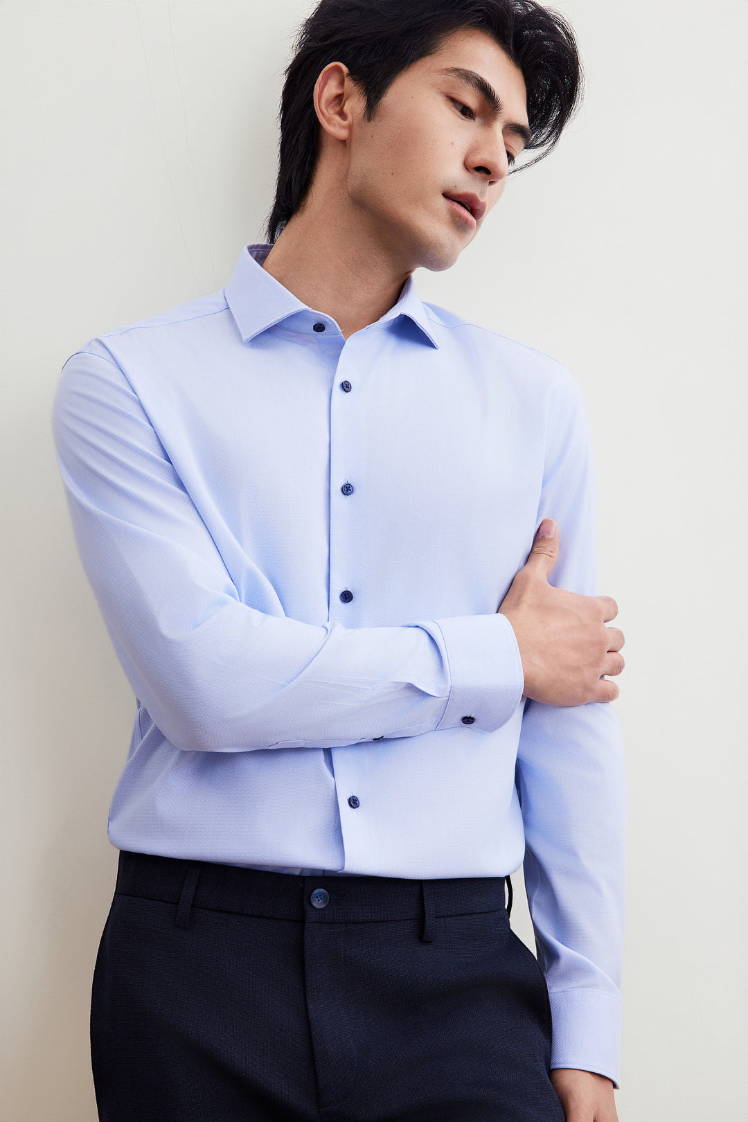 G2000 MAN-non-iron-long-sleeve-dress-shirt-56123522-Blue