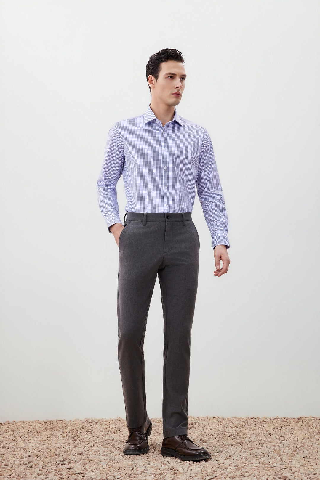 G2000 MAN-non-iron-long-sleeve-dress-shirt-56123542-Blue