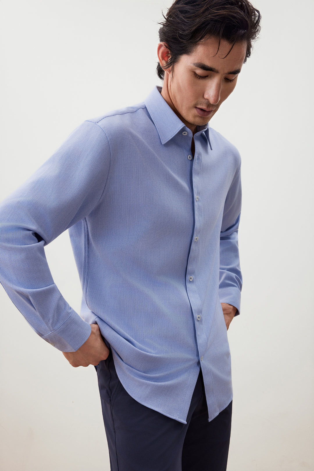 G2000 MAN-polyester-blend-long-sleeve-casual-shirt-56123908-Blue