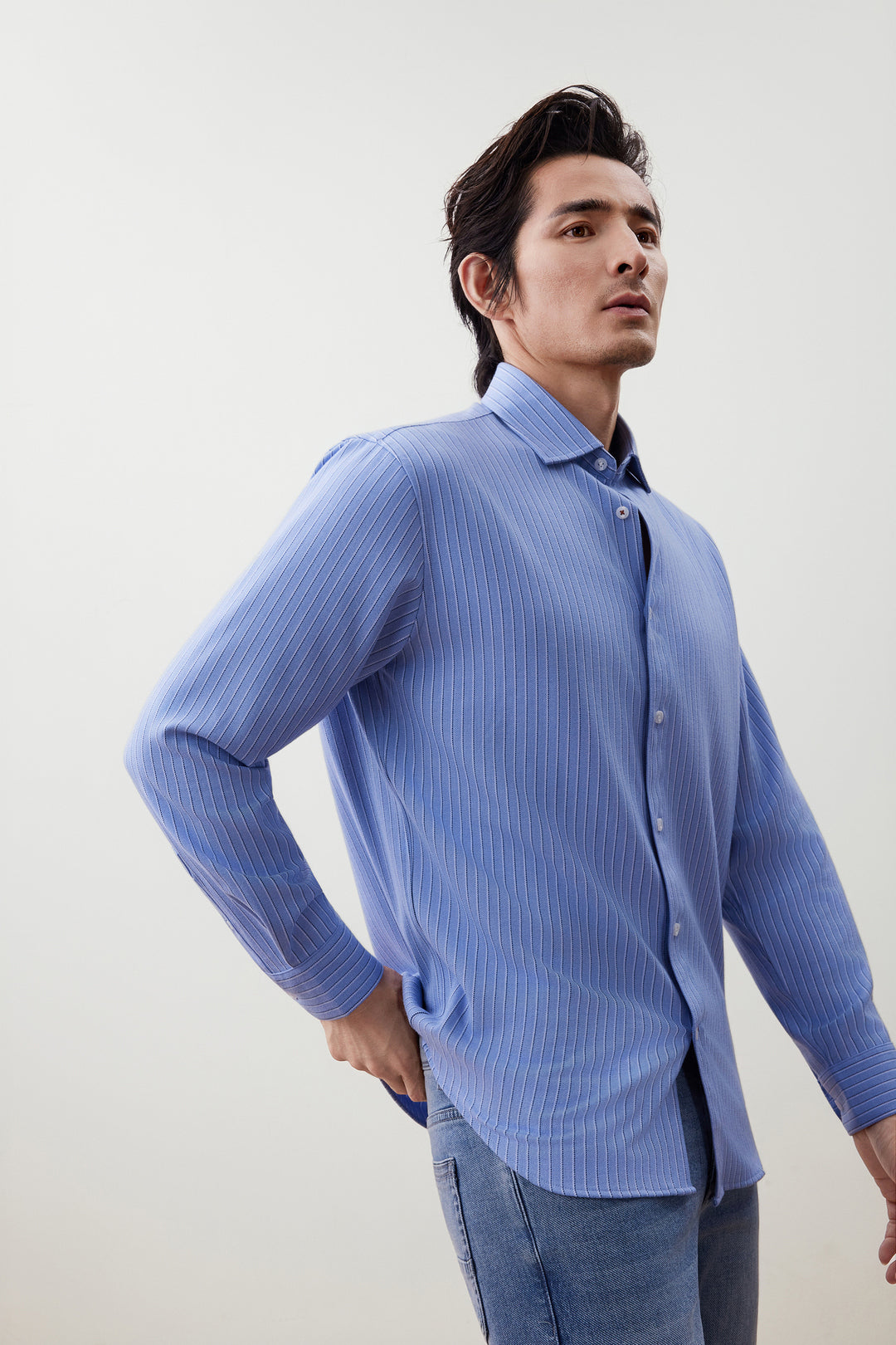 G2000 MAN-polyester-blend-long-sleeve-casual-shirt-56123978-Blue