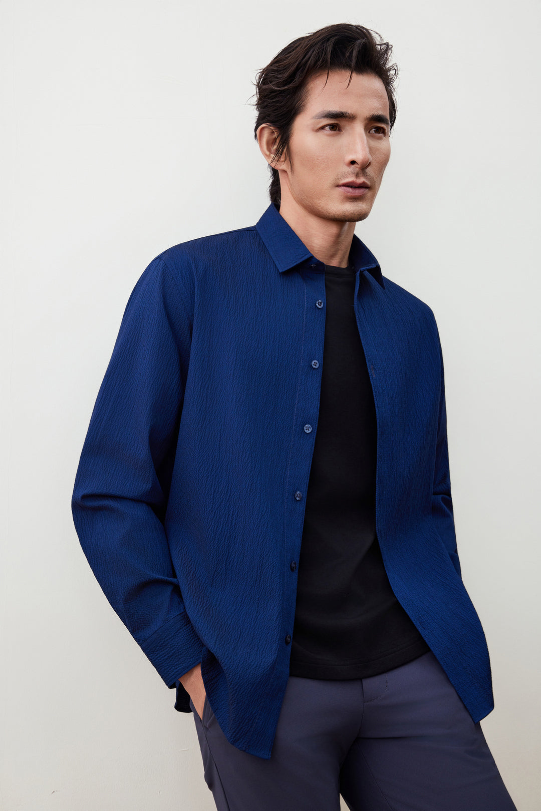 G2000 MAN-comfort-fit-long-sleeve-casual-shirt-56129898-Blue