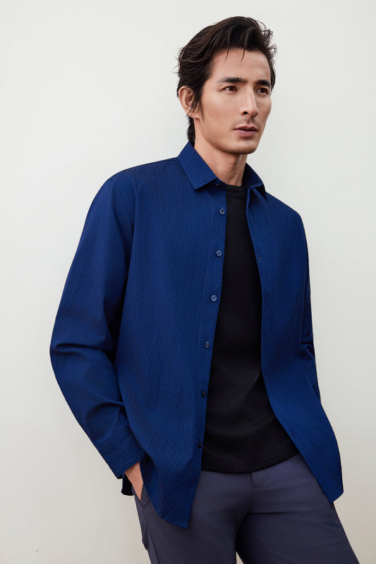 G2000 MAN-comfort-fit-long-sleeve-casual-shirt-56129898-Blue