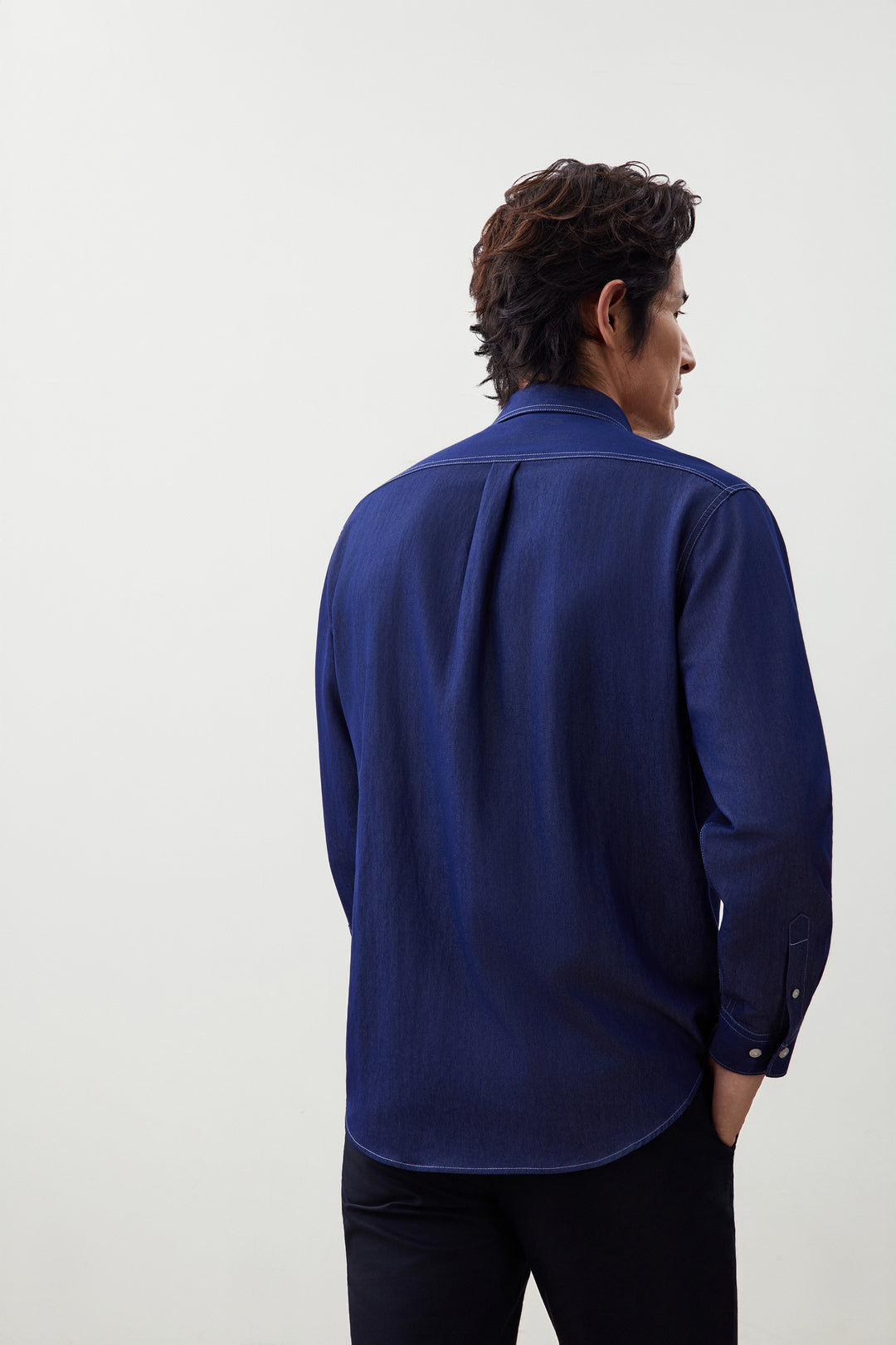 Imitated Denim 長袖休閒恤衫