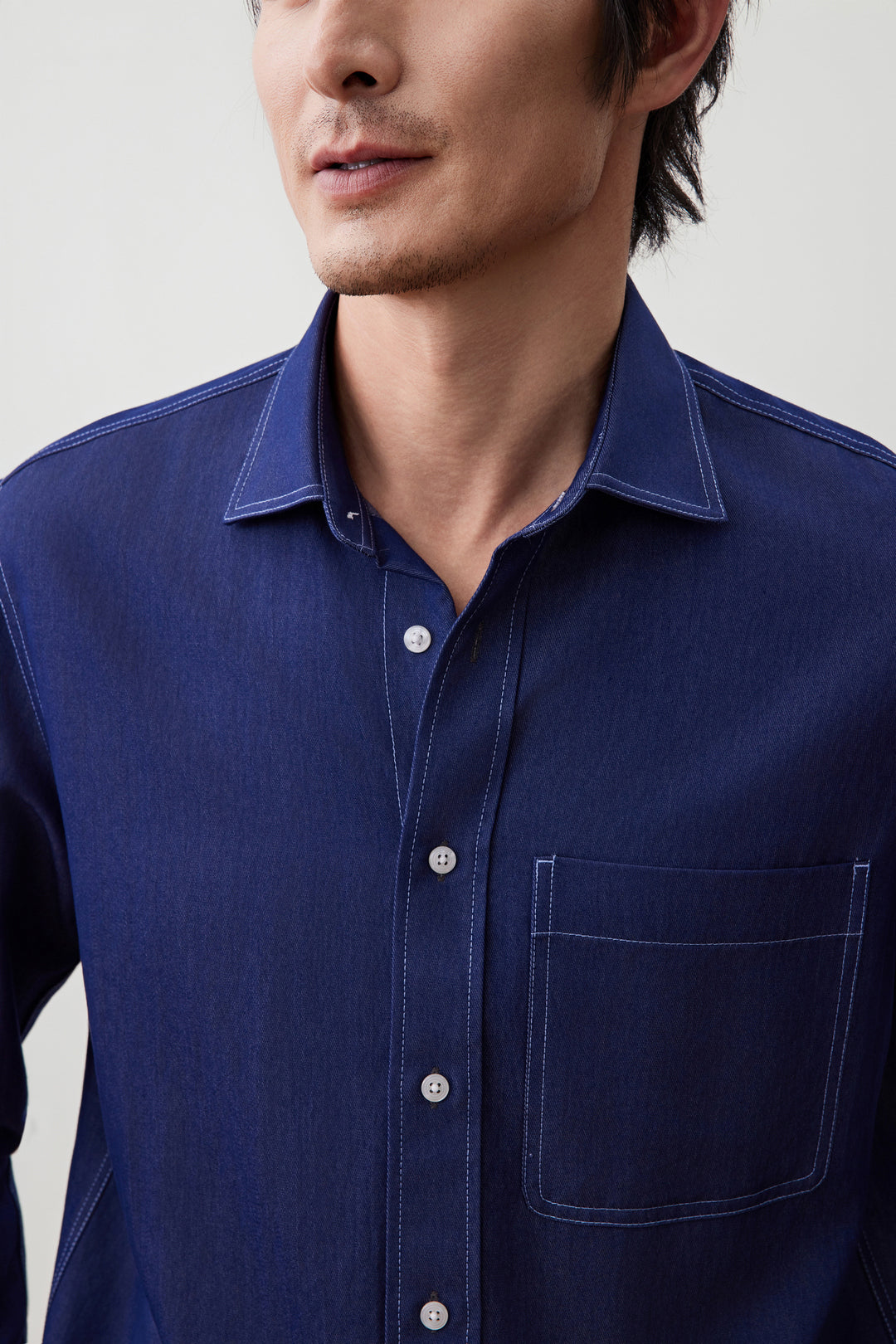 Imitated Denim 長袖休閒恤衫