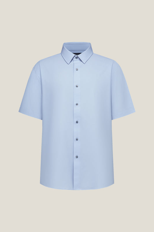 G2000 MAN-non-iron-short-sleeve-dress-shirt-56133211-Blue