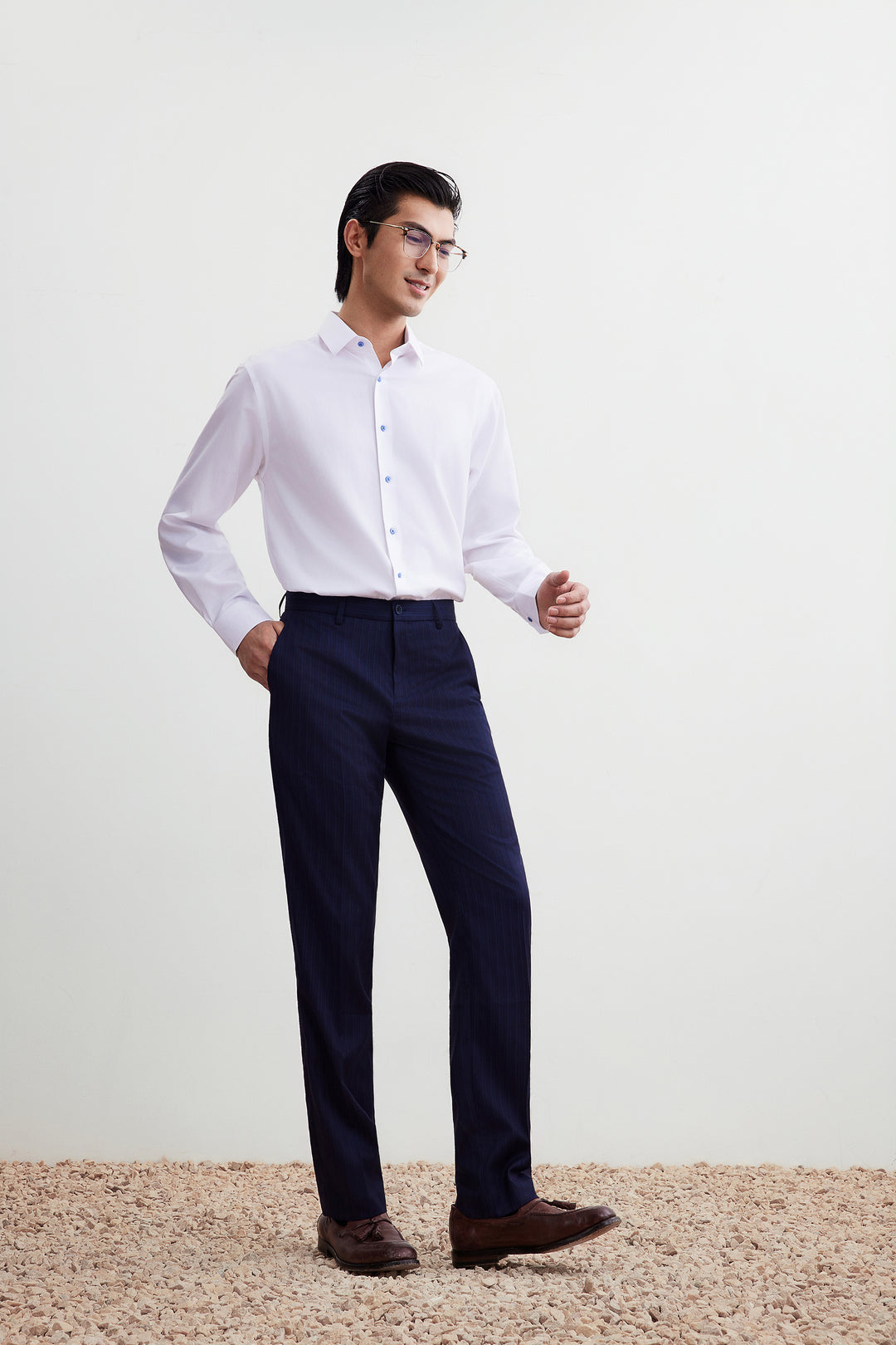 G2000 MAN-anti-bacterial-suit-pants-56153356-Blue