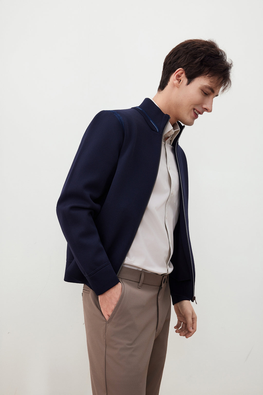 G2000 MAN-polyester-cardigan-56172032-Blue