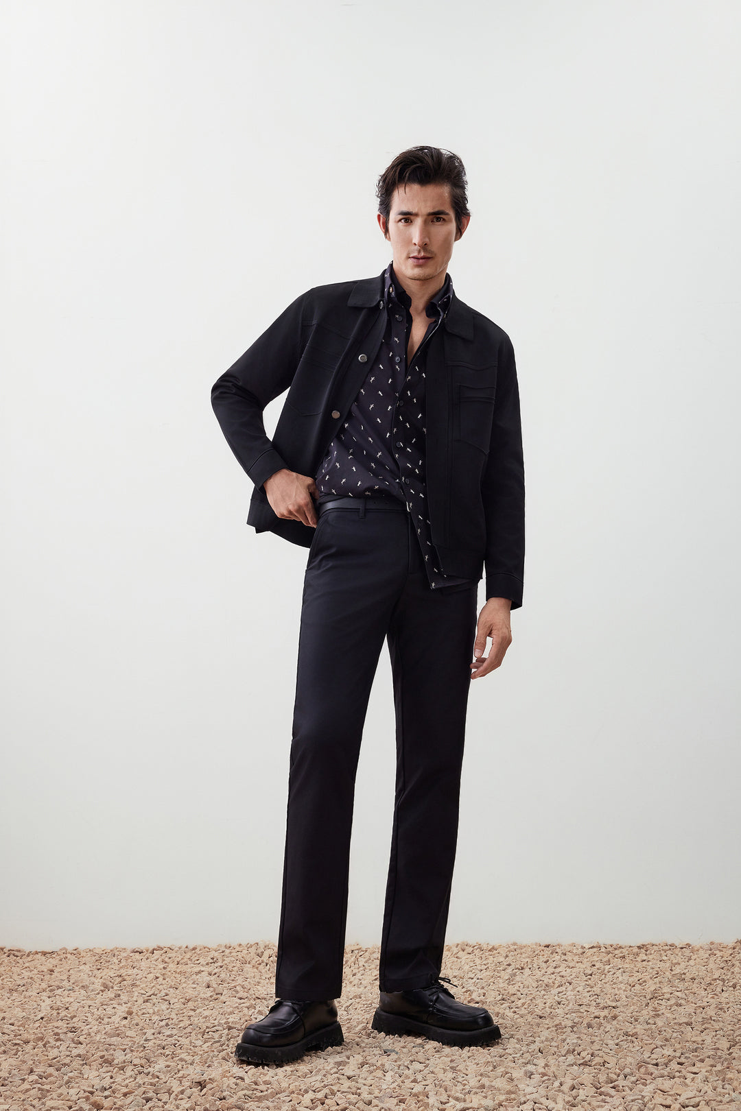 Denim-Style 針織外套