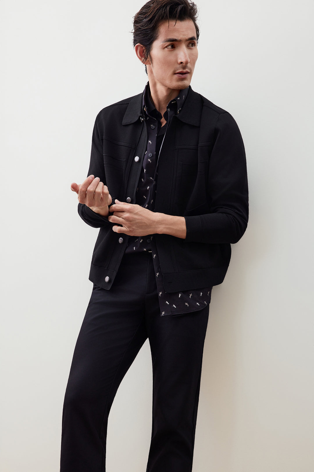 Denim-Style 針織外套