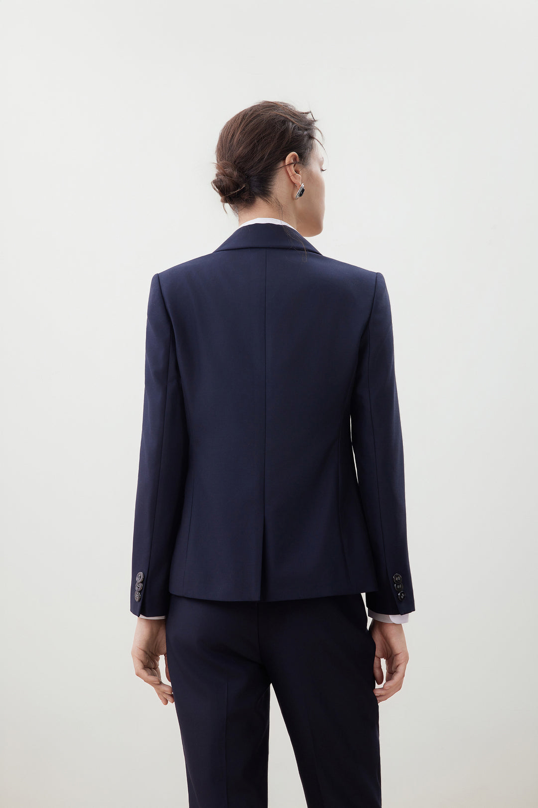 Wool Collection Anti-Static 標準領套裝西裝外套(配頸巾)