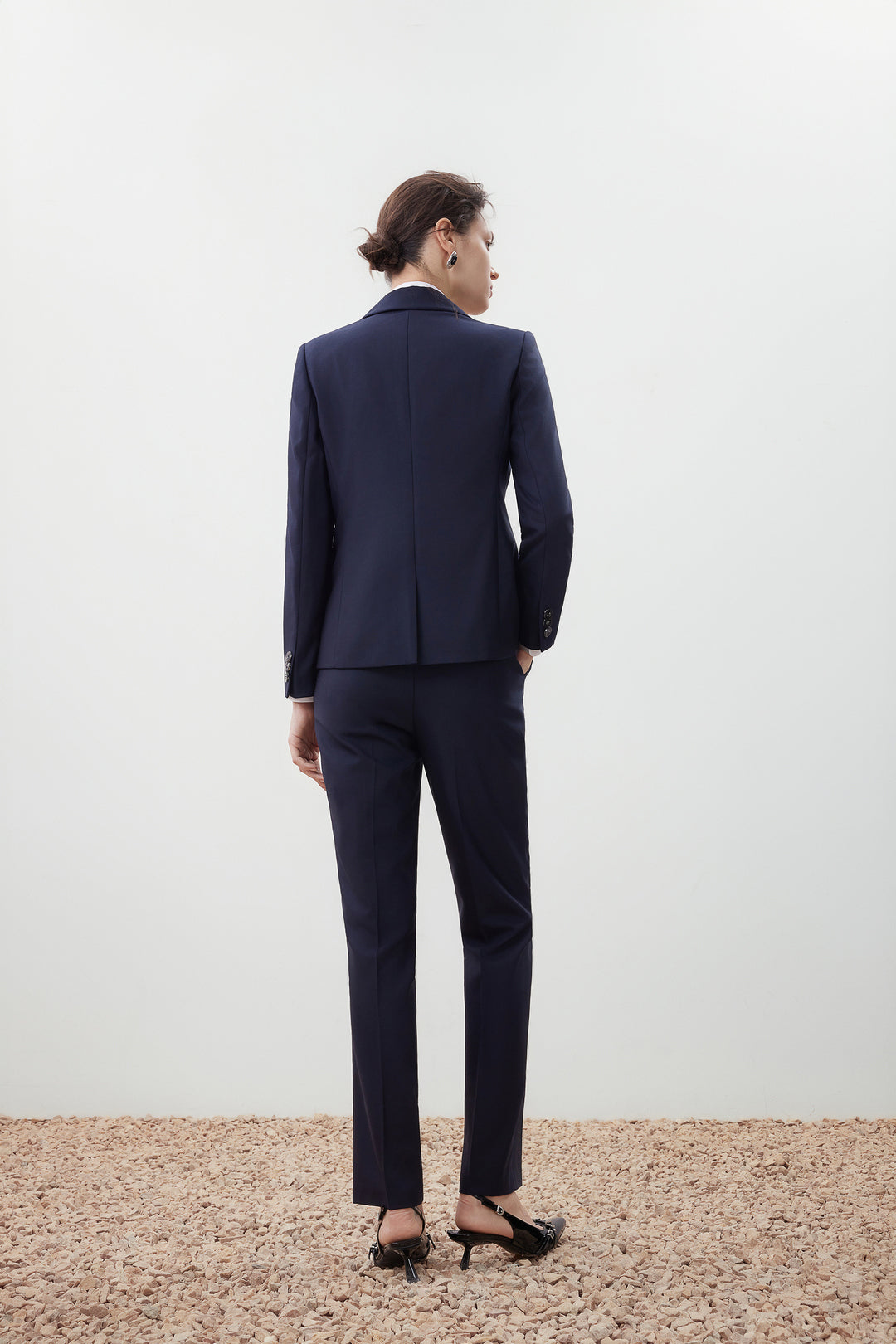 Wool Collection Anti-Static 標準領套裝西裝外套(配頸巾)