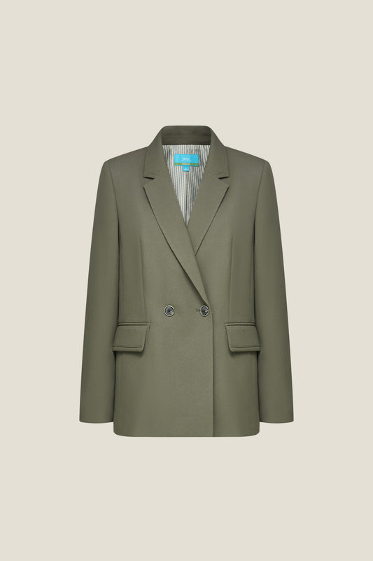 G2000 WOMAN-opaque-notch-lapel-suit-blazer-with-scarf-56211085-Green