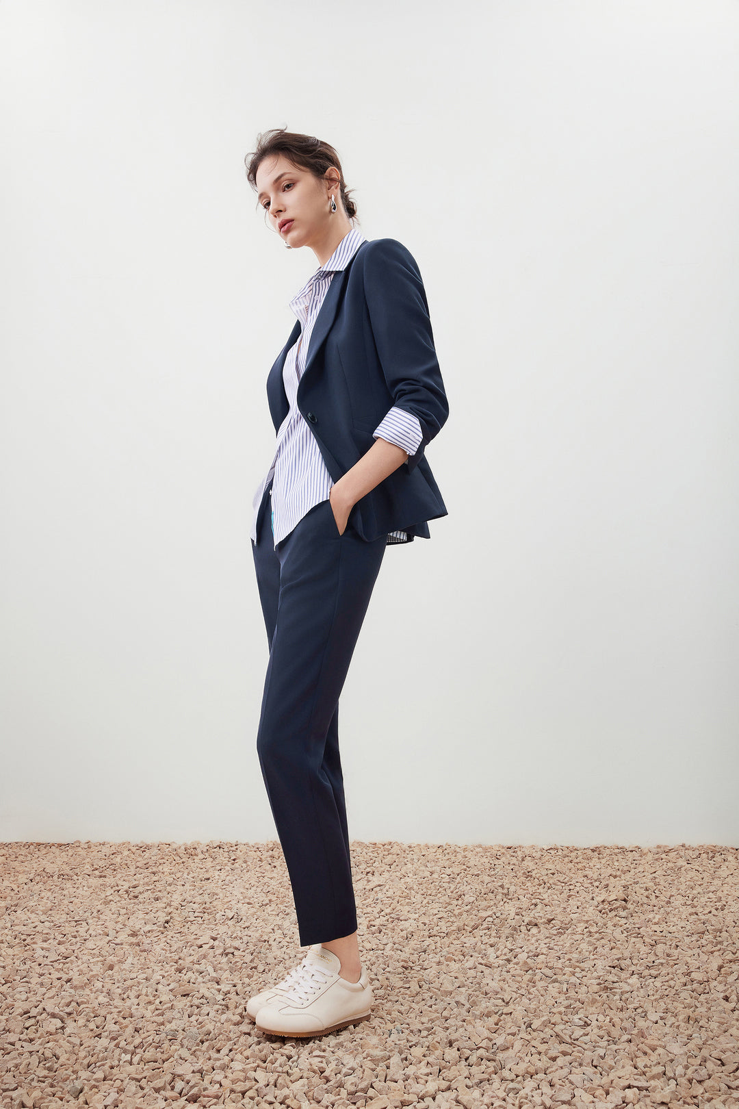 劍領長袖套裝西裝外套