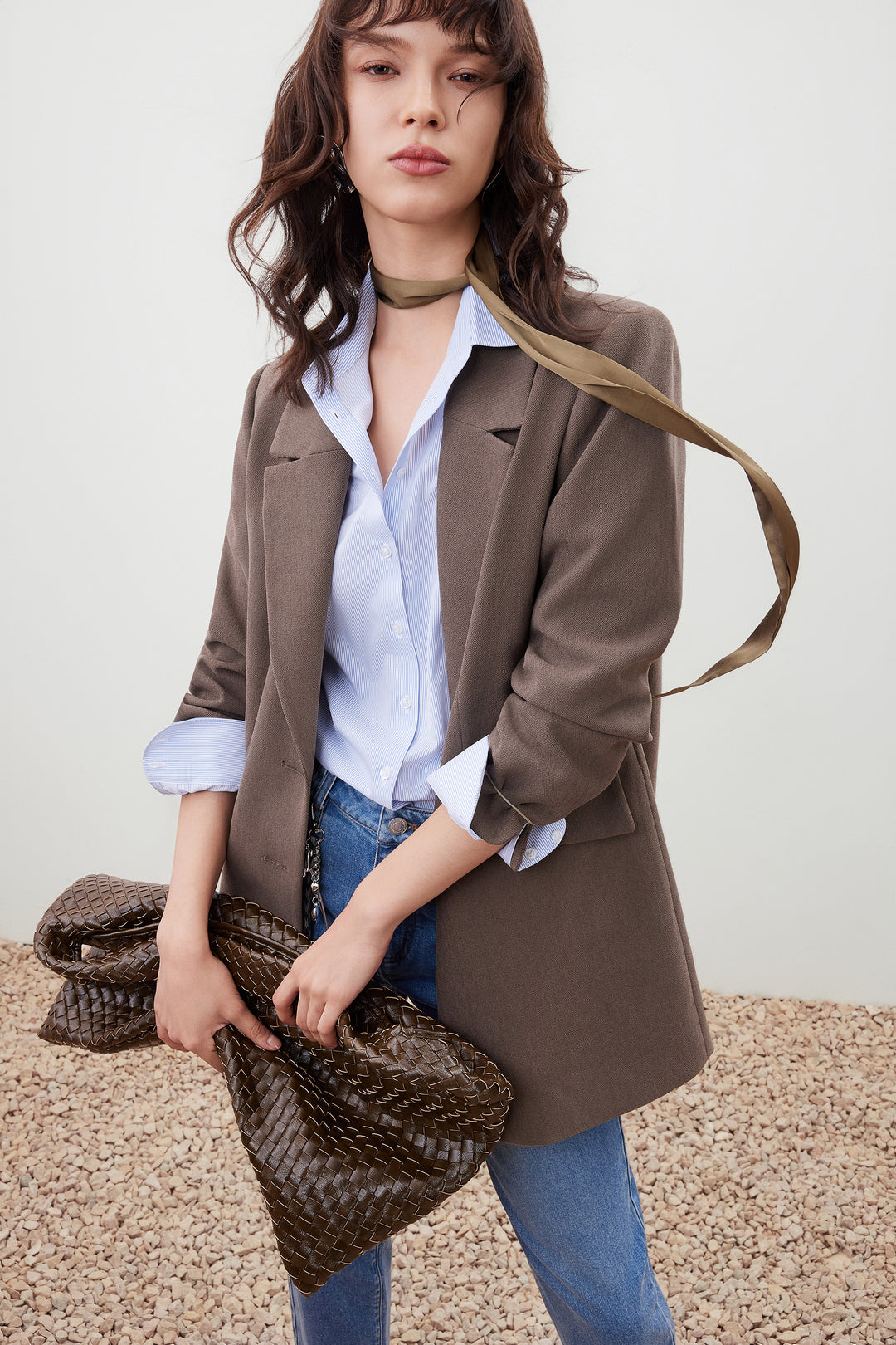 Brushed 標準領獨立西裝外套