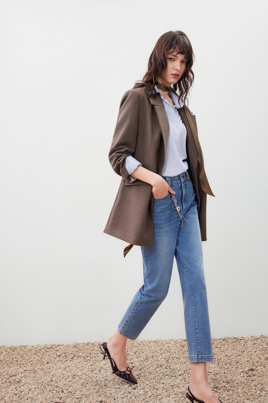 Brushed 標準領獨立西裝外套