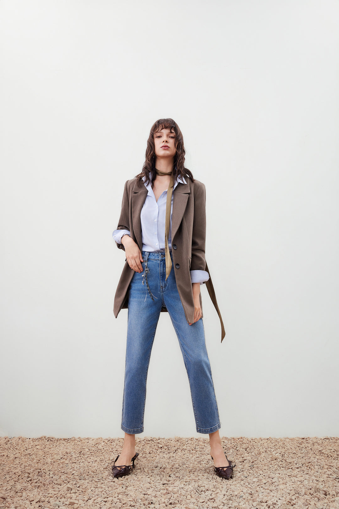 Brushed 標準領獨立西裝外套