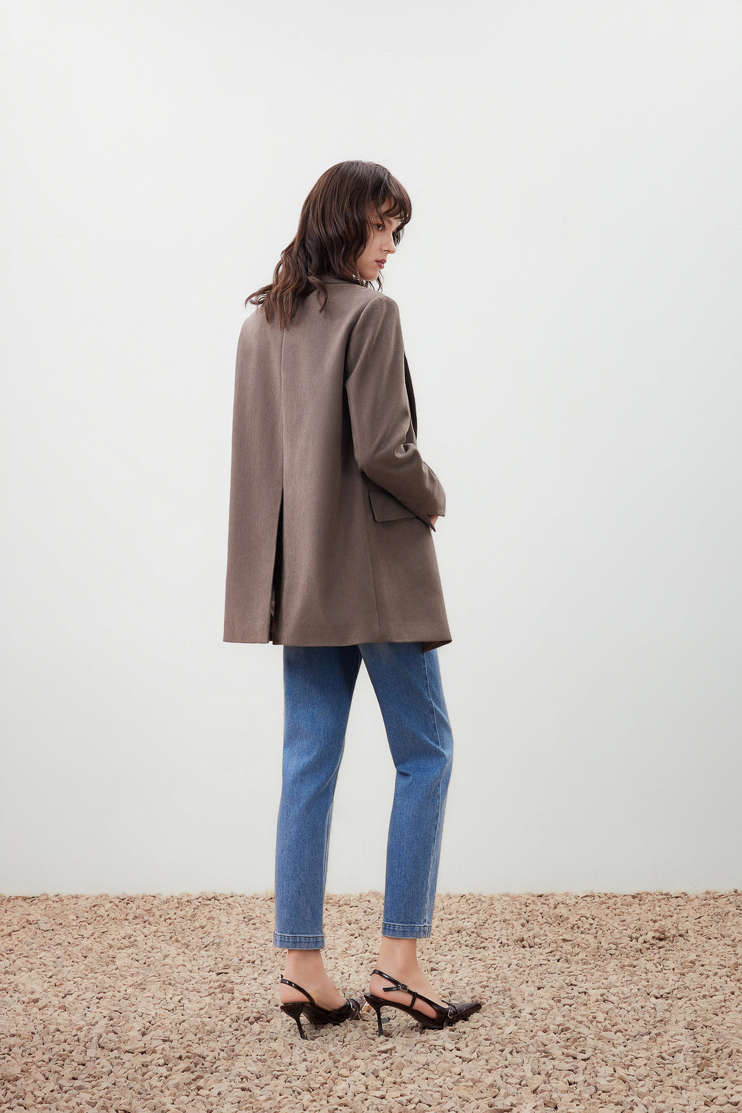 Brushed 標準領獨立西裝外套