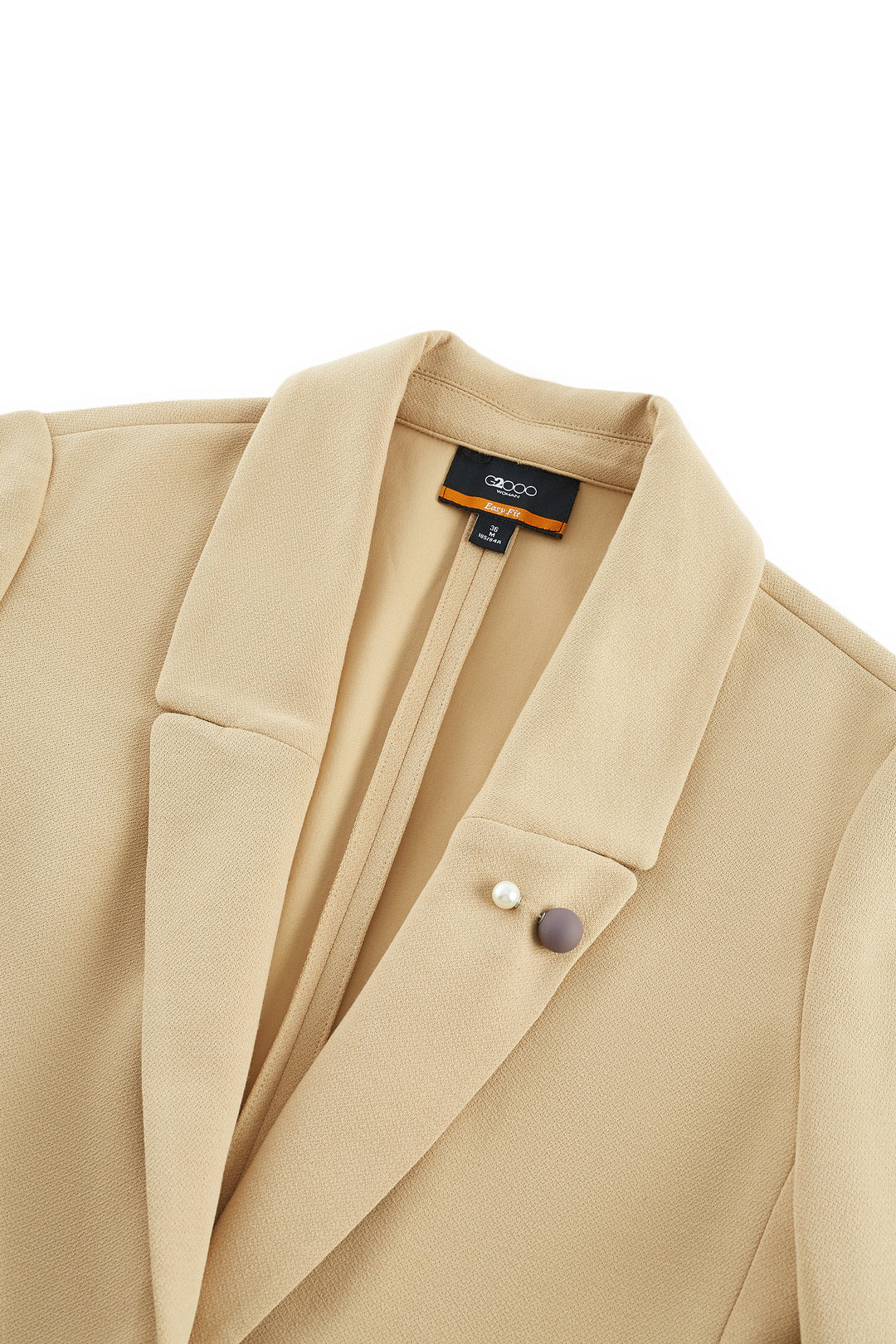 標準領長袖獨立西裝外套(配胸針)