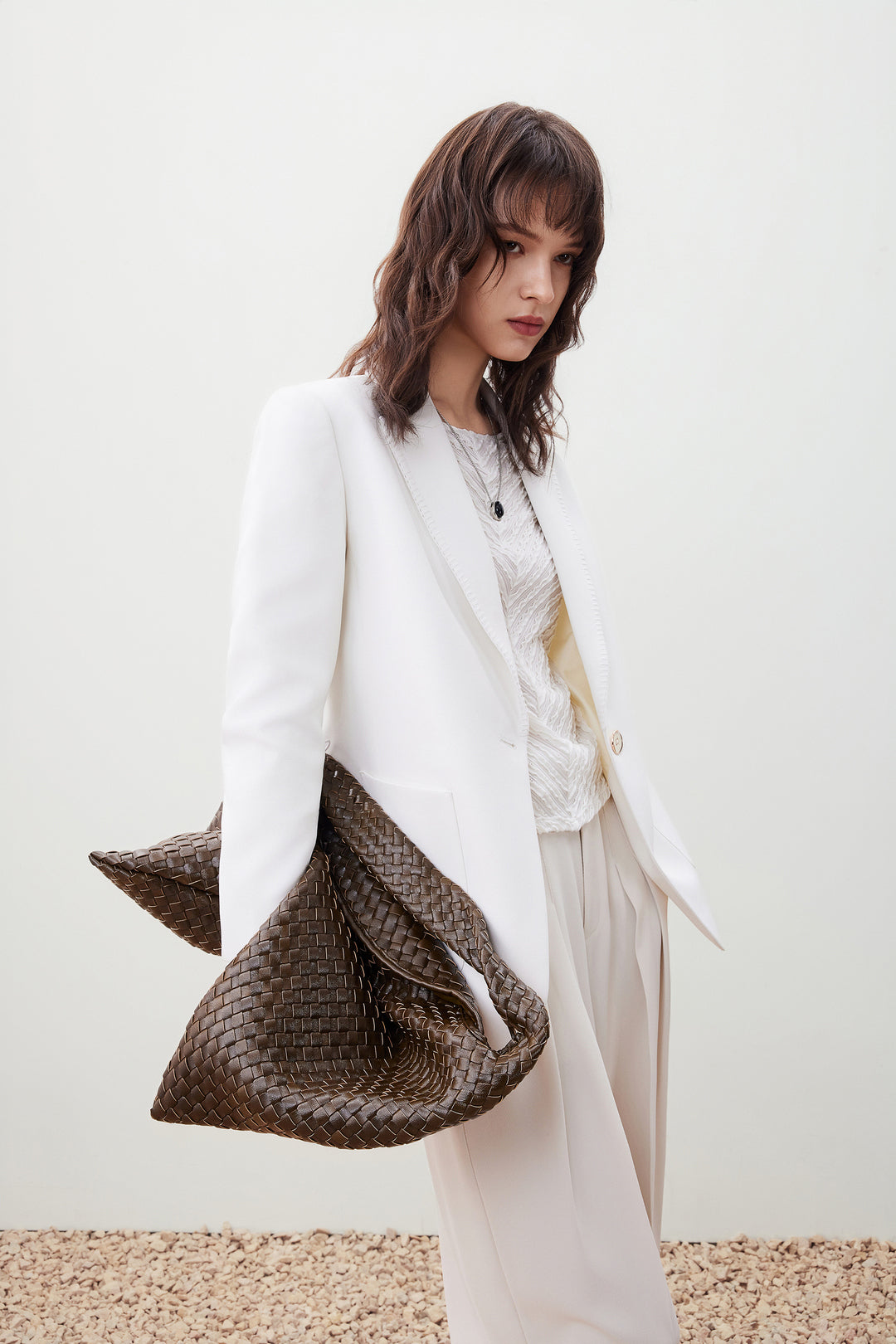 G2000 WOMAN-opaque-peak-lapel-blazer-56211787-White