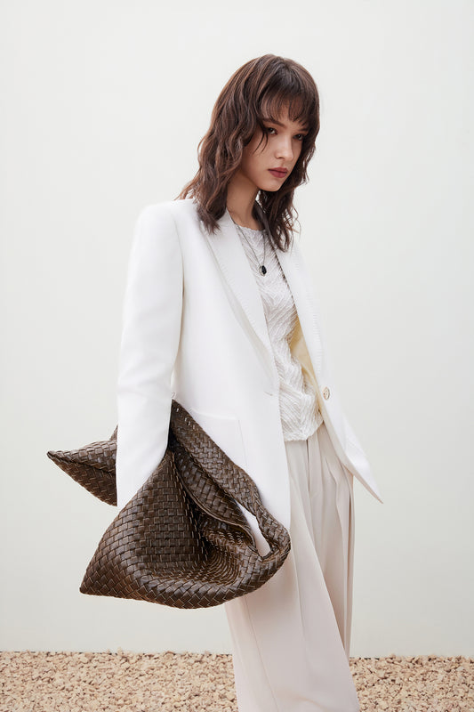 G2000 WOMAN-opaque-peak-lapel-blazer-56211787-White