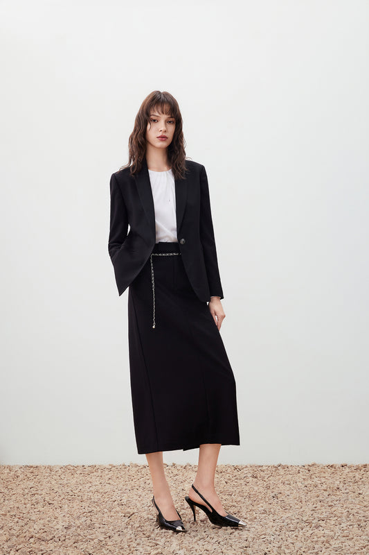 Textured 劍領套裝西裝外套