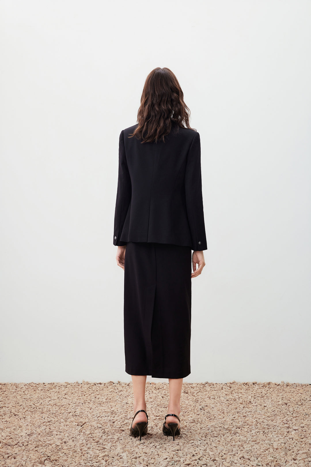 Textured 劍領套裝西裝外套