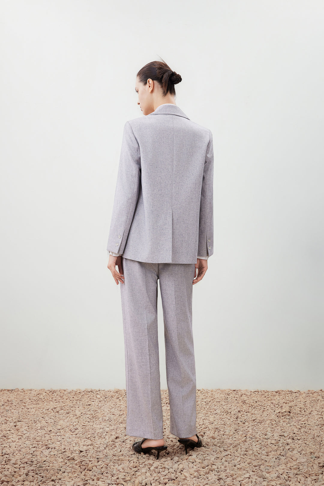 Twill 標準領套裝西裝外套(配胸針)