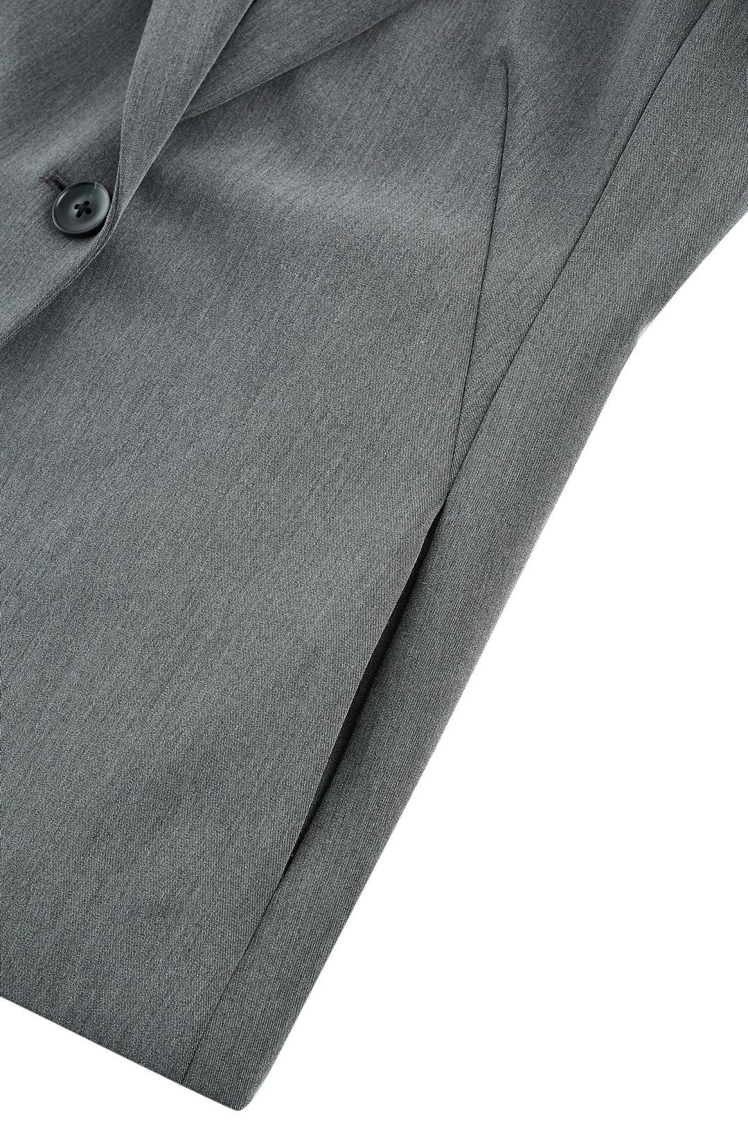 Notch Lapel Long Sleeve Suit Blazer With Brooch