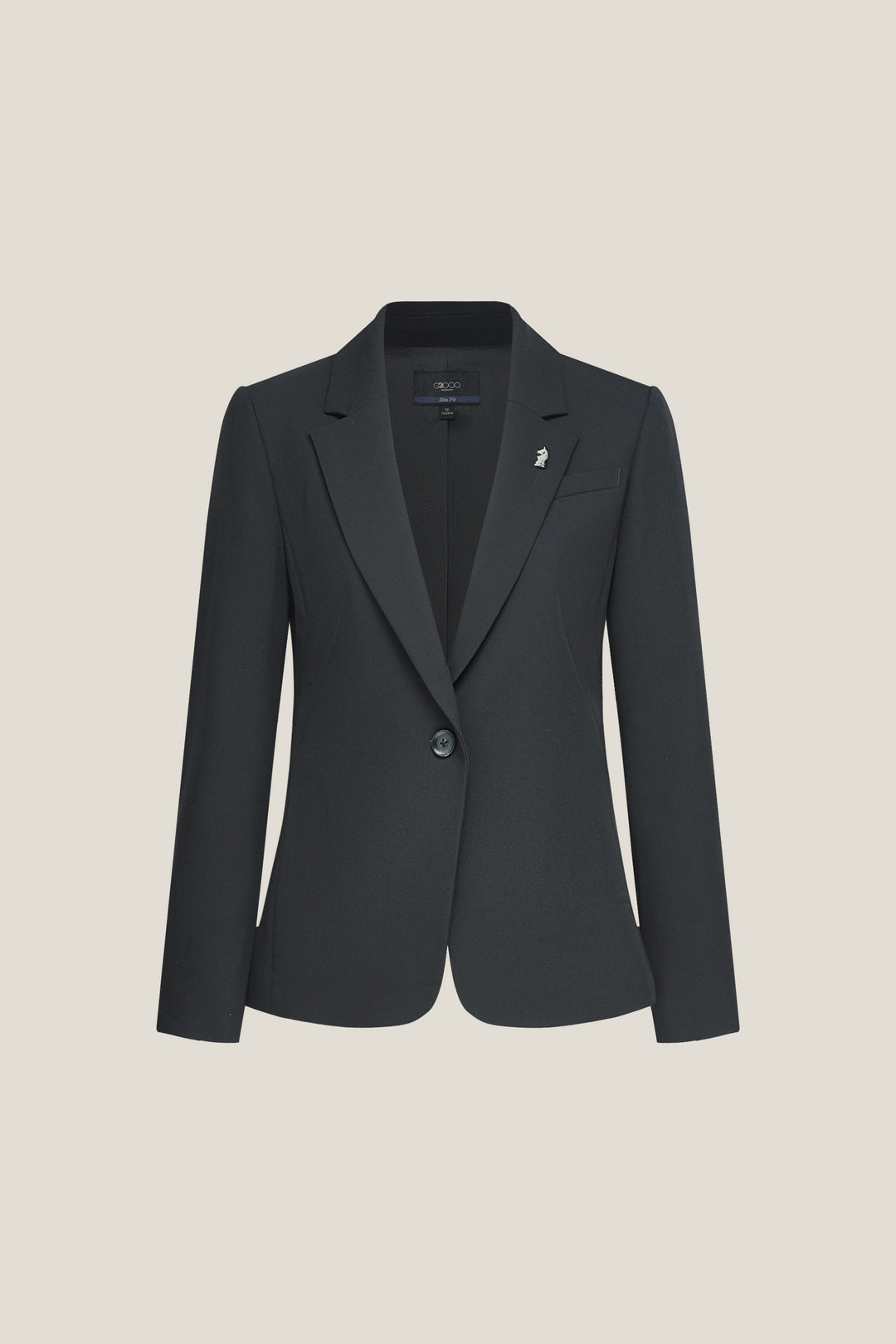 G2000 WOMAN-notch-lapel-long-sleeve-suit-blazer-with-brooch-56212123-Black