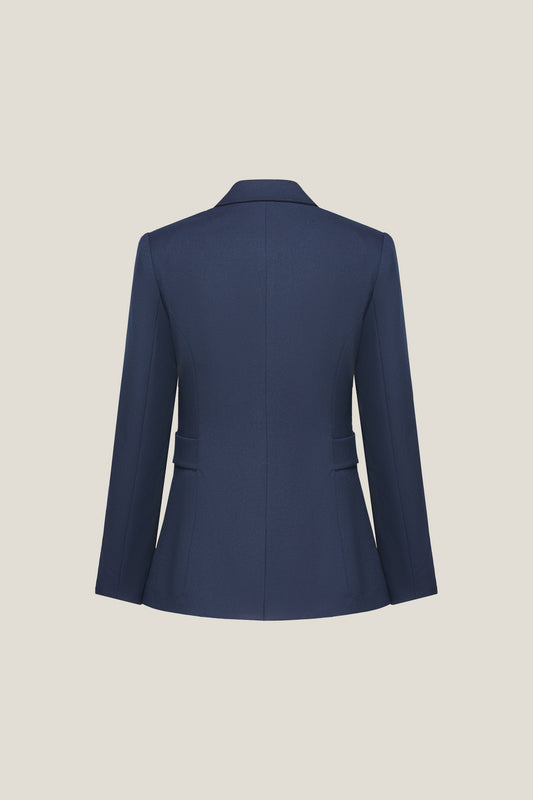 Notch Lapel Long Sleeve Suit Blazer With Brooch