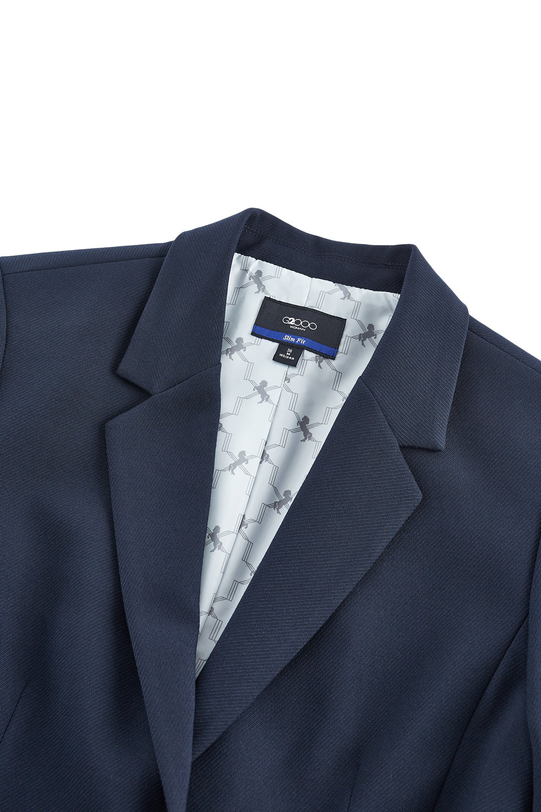 標準領長袖套裝西裝外套(配胸針)