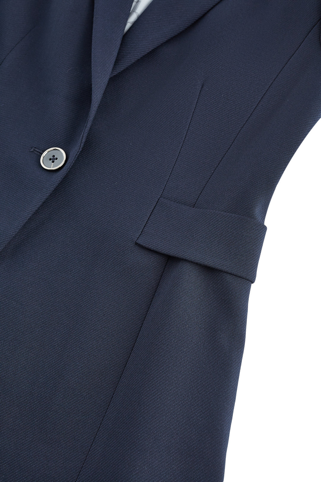 標準領長袖套裝西裝外套(配胸針)